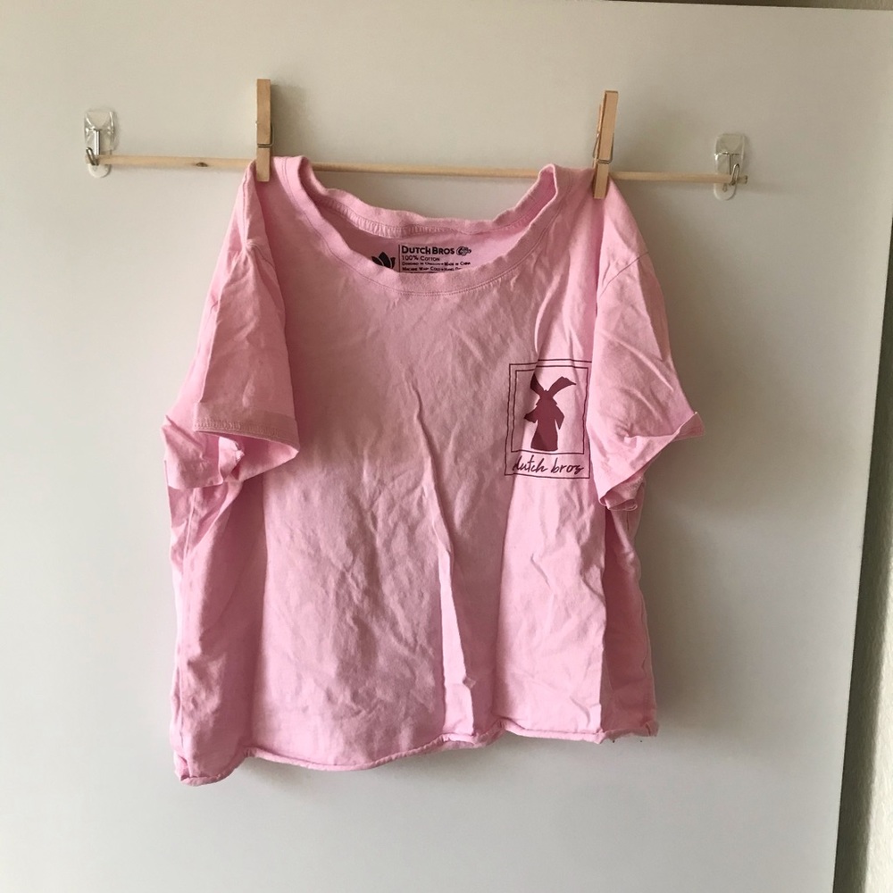 Dutch bros cropped polaroid tee